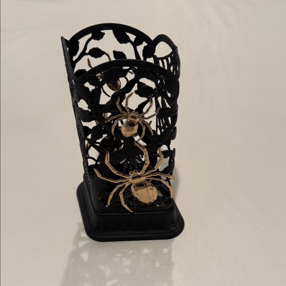 Bath & Body Works Black and Gold Spider Soap Dispenser Holder